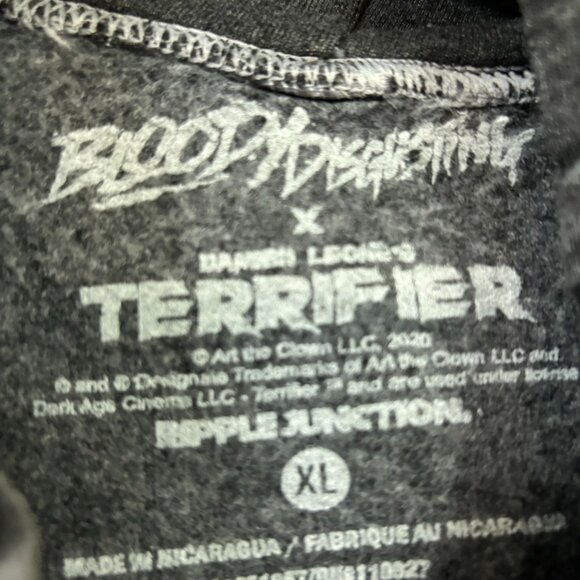 Terrifier X Bloody Disgusting Horror Hoodie Size Extra Large - Picture 4 of 4
